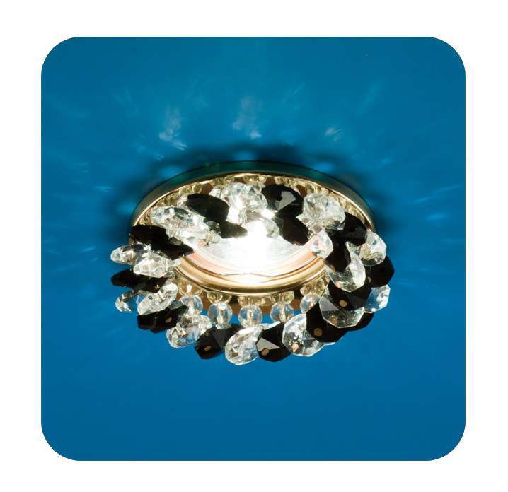 Рекомендуем купить Светильник Venecia 51 04 71 декор. из огран. стекла MR 16 основание зол.; стекло прозр. с черн. ИТАЛМАК IT8287