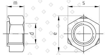 М10 DIN 929 приварная, нерж. сталь A4 - №4