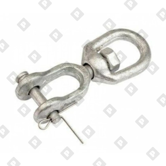 Вертлюг 8мм петля-вилка, оц. сталь - №2