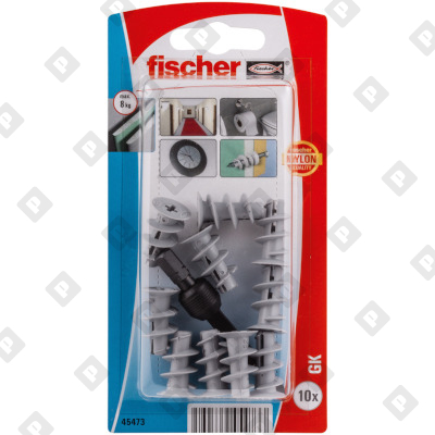 Дюбель Fischer GK K NV для гипсокартона, упаковка блистер 10 шт - №1