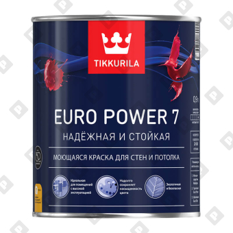 Краска интерьерная моющ. Tikkurila EURO POWER 7 С мат. (0,9 л) - №1