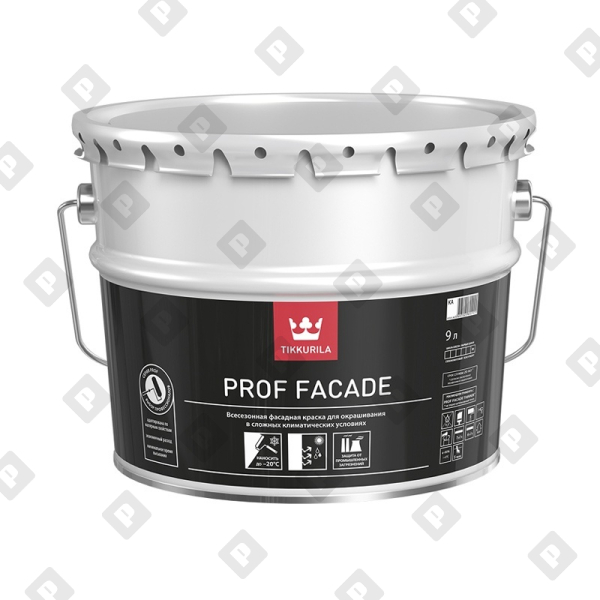 Краска фасадная Tikkurila PROF FACADE всесезонная база КС (9 л) - №1
