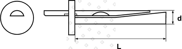 Анкер-клин 6х40, жёлтый цинк - №2