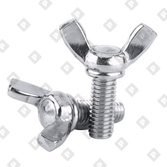 Винт DIN 316 M8x20 барашковый с прямыми лепестками американской формы, кл. пр. 4.8, оц. сталь - №1