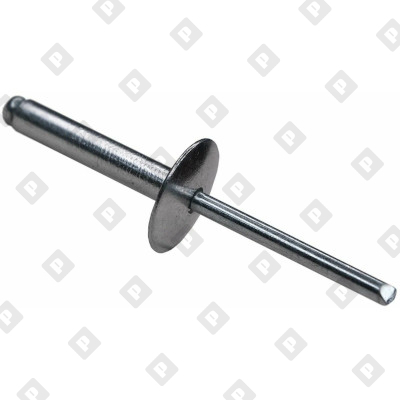 Заклепка вытяжная открытая 4,8x16 с увеличенным бортом 14 мм, оц. сталь / оц. сталь - №1