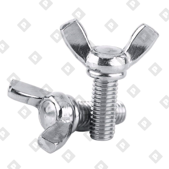 Винт DIN 316 M10x20 барашковый с прямыми лепестками американской формы, кл. пр. 4.8, оц. сталь - №1