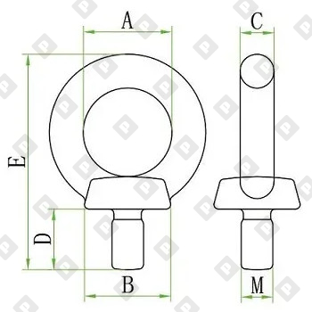 Рым-болт DIN 580 M12, оц. сталь - №2