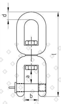 Вертлюг Art. 8255 петля-вилка 6мм, нерж. сталь A4 - №3
