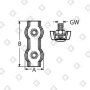 Зажим DUPLEX ART 8284 для троса Ø2мм, нерж. сталь А4