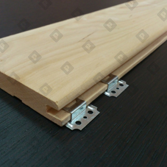 Кляймер №3 (с гвоздями) для ДСП панелей и доски "вагонка" толщиной 11-14 мм, оц. сталь - №2