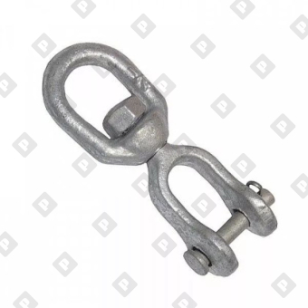 Вертлюг 8мм петля-вилка, оц. сталь - №1