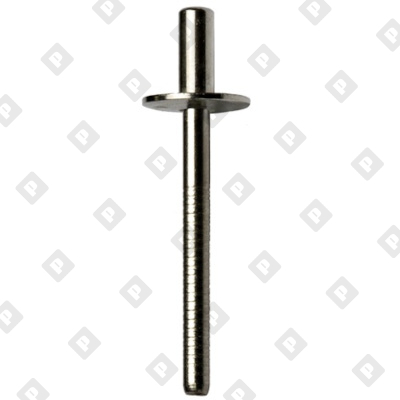 Заклепка вытяжная закрытая 3,2x8 с увеличенным бортом Ø 10 мм, нерж. сталь A2 / нерж. сталь A2 - №1