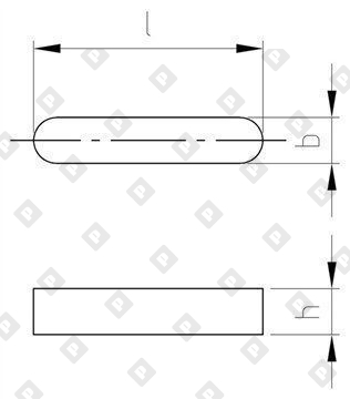 DIN 6885 AISI 316Ti A 6X6X12 - №4