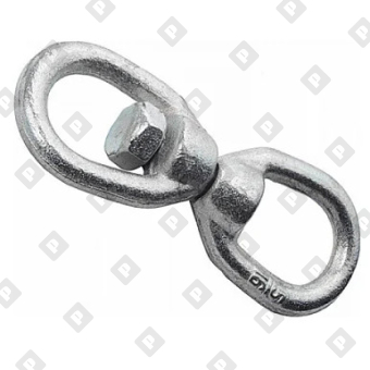 Вертлюг 10мм петля-петля, оц. сталь - №1