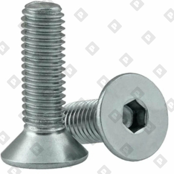 Винт DIN 7991 M8x100 с потайной головкой и внутренним шестигранником, кл. пр. 10.9, оц. сталь - №1