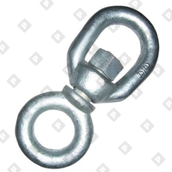 Вертлюг 10мм петля-кольцо, оц. сталь - №1